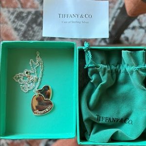 Silver Tiffany’s heart necklace